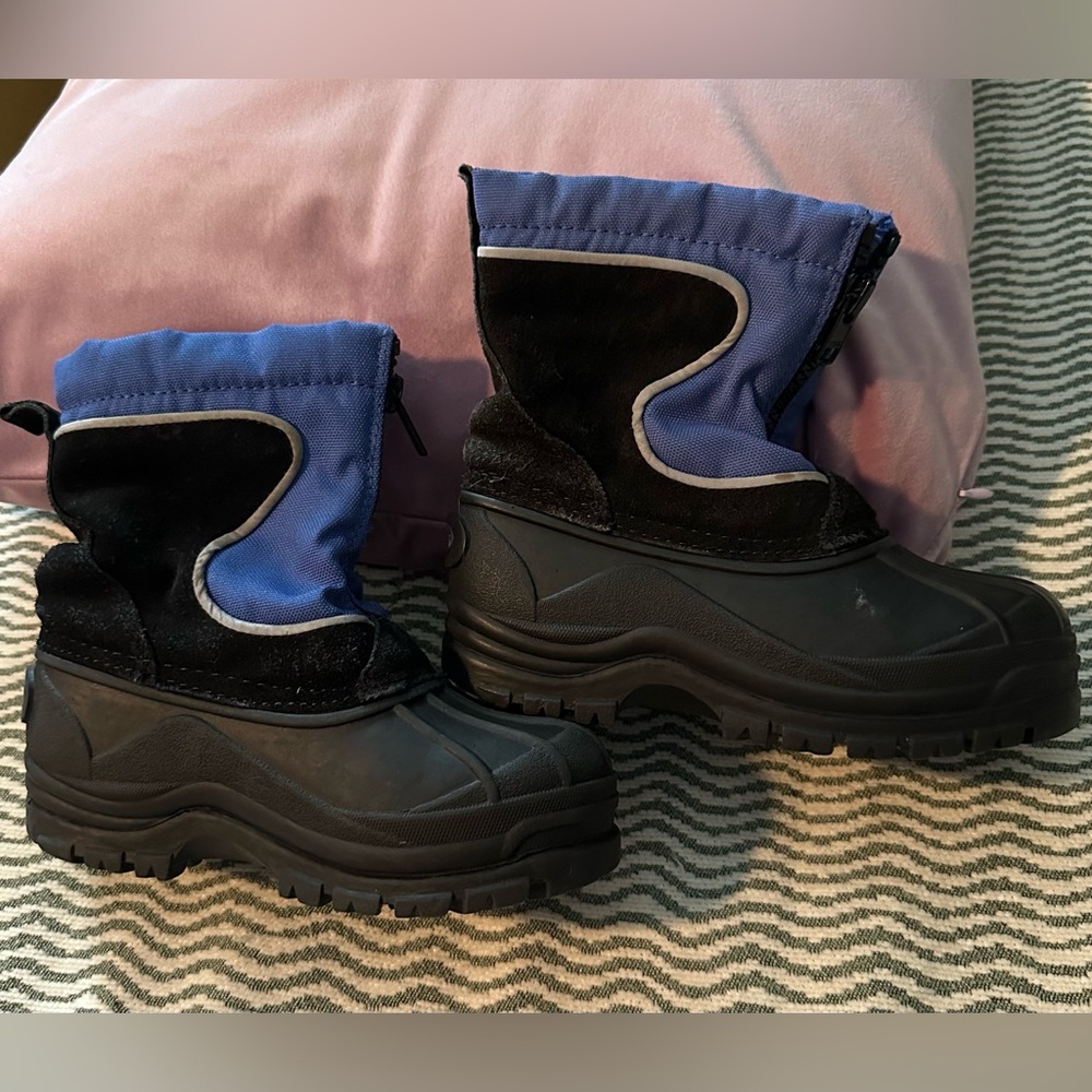 Blue and Black Winter Boots